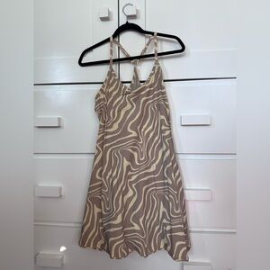 Outdoor Voices Tan and Yellow Exercise Dress